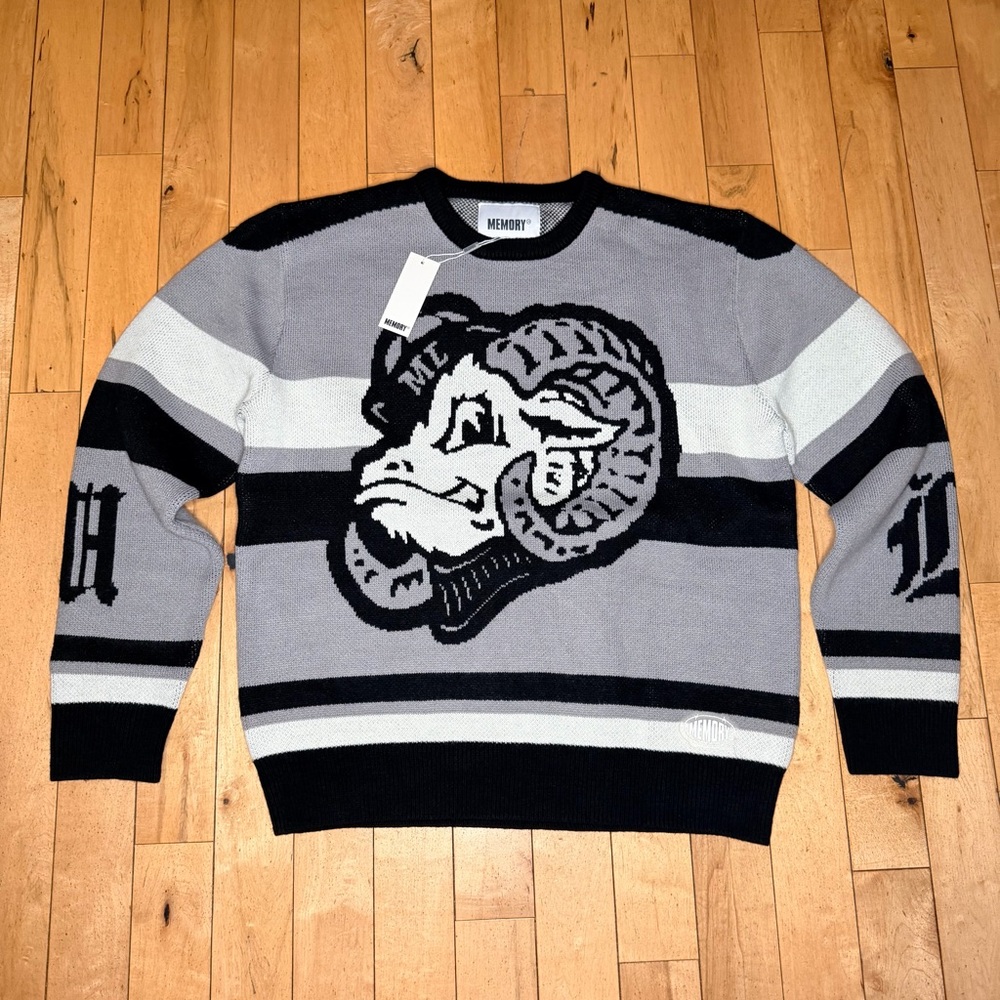 Memory Lane Black/Grey Ramsy Knit Sweater sz 2XL Msrp $160